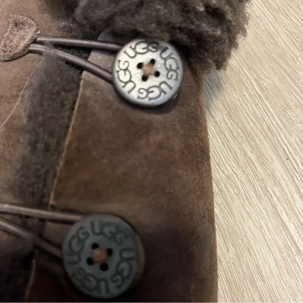 UGG Chocolate Brown Button Boots